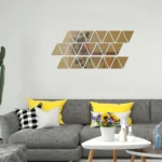 12pcs Rhombus Mirror Acrylic Wall Decor(RMAW) Golden