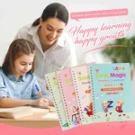 Kids Magic Practice Book For Learning & Growth (4 Books + 1 Pen + 1 Grip + 10 Refill)