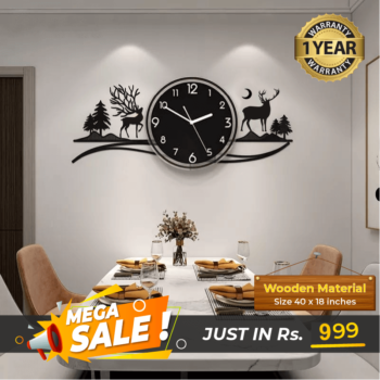 Dear in Forest MDF Wall Clock (DIF)
