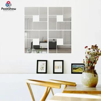 12pcs Rectangle Mirror Acrylic Wall Decor (RM)