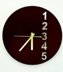 Right Side Number MDF Wall Clock RS1
