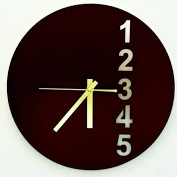Right Side Number MDF Wall Clock RS1