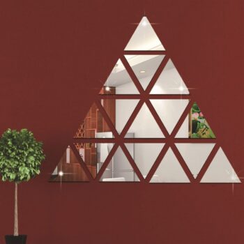 12pcs Triangles Pyramid Mirror Acrylic Wall Art(TMA)